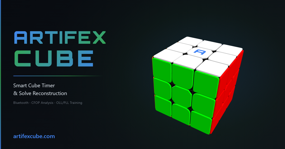 Cubing Algorithm Trainer Artifex Cube | Smart Cube Timer & Algorithm Trainer